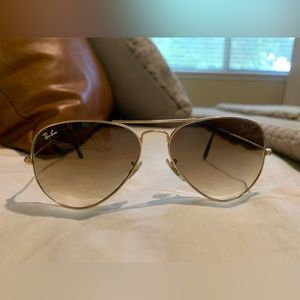 Ray Ban Aviator Gradient Light Brown sunglasses